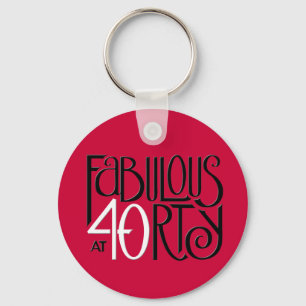 Fabuloso Chaveiro vermelho branco preto de 40