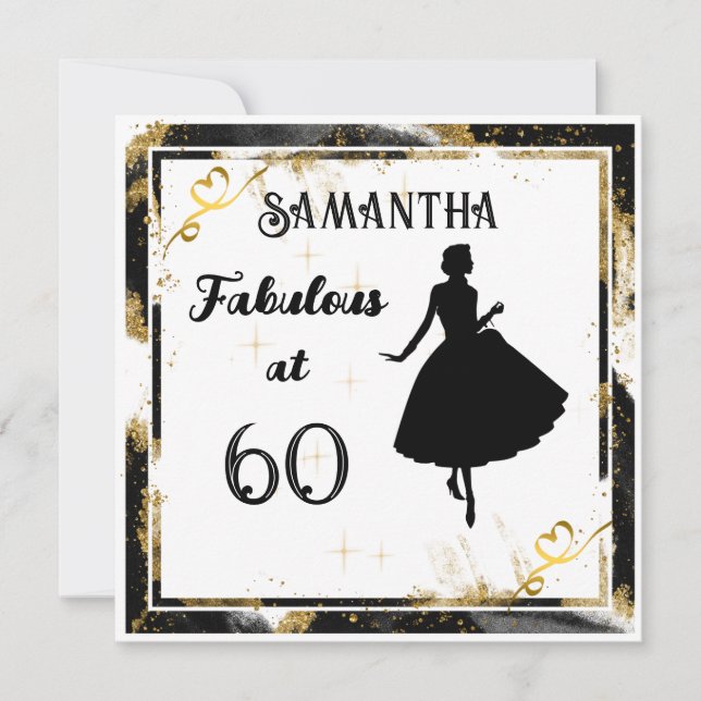 Fabuloso no cartão de aniversário da sua idade (Frente)