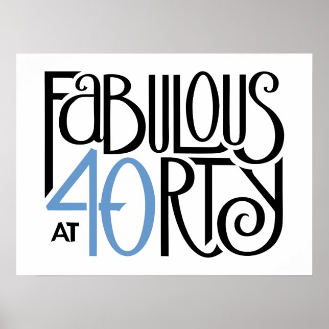 Fabuloso Poster azul preto 40 (Frente)