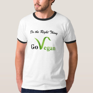 Faça a coisa certa vão t-shirt do anel do Vegan
