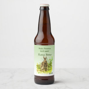Faça a etiqueta da cerveja do coelho de coelho do