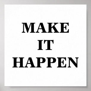 Faça acontecer Poster minimalista