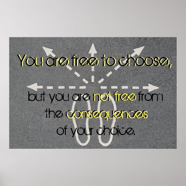 Faça boas escolhas Poster (Frente)