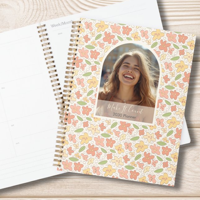 Faça Contar: Planejador Semanal Mensal com Foto (Modern Photo Personalized Planner)