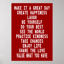 Faça dele um Poster Inspirador de Excelente dia