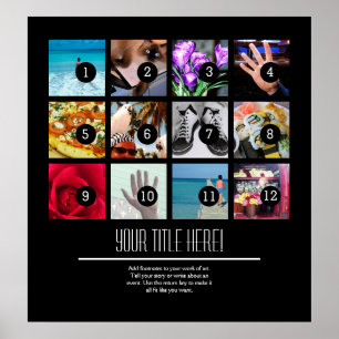 Faça facilmente sua própria foto Poster 12 imagens