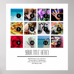 Faça facilmente sua própria foto Poster 12 imagens