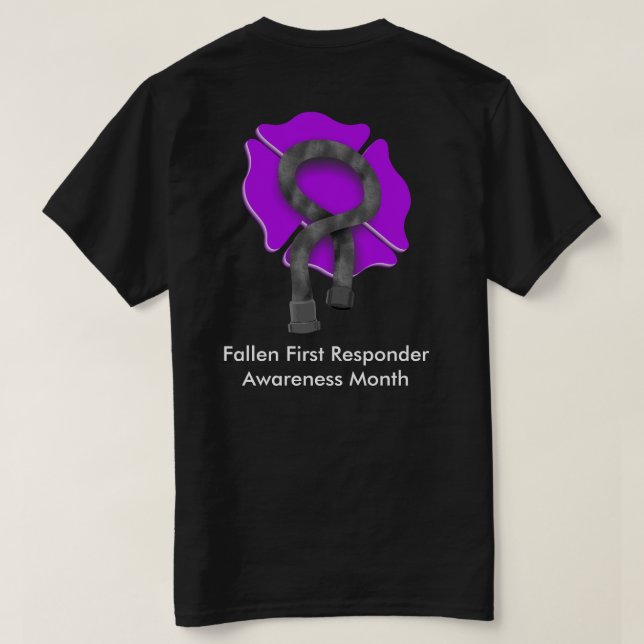 Faça-lhe o t-shirt roxo do fogo (Verso do Design)