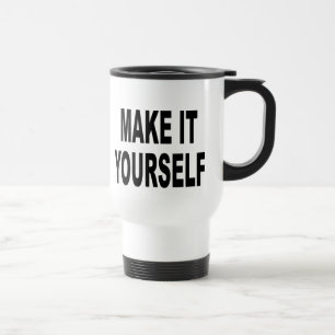 Faça-lhe você mesmo a caneca de viagem da viagem