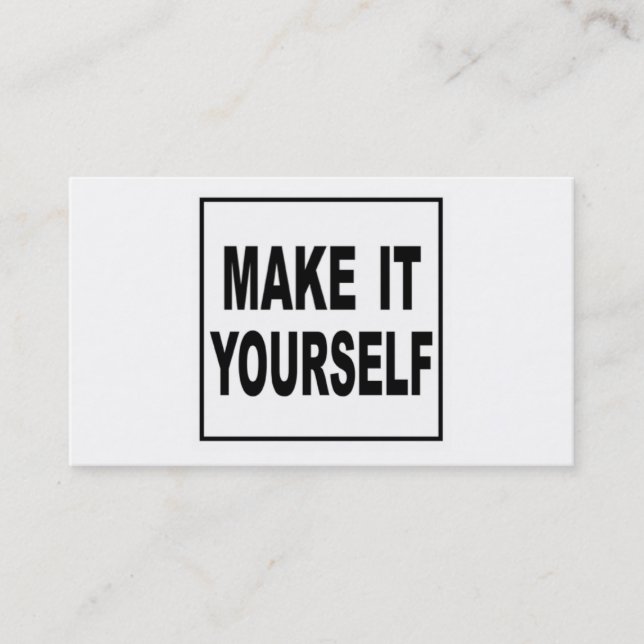 Faça-lhe você mesmo cartões de visitas clássicos (Frente)