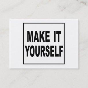 Faça-lhe você mesmo cartões de visitas feitos sob