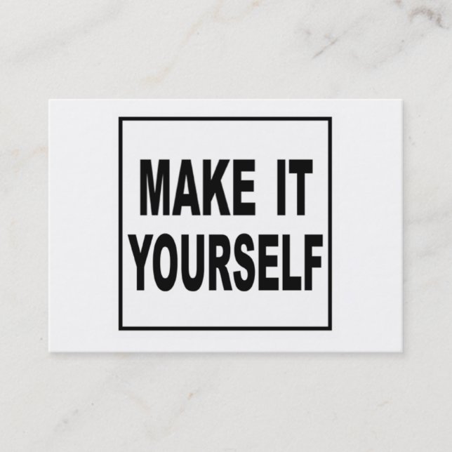 Faça-lhe você mesmo cartões de visitas feitos sob (Frente)