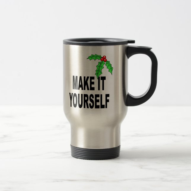 Faça-lhe você mesmo o Natal caneca de viagem (Direita)