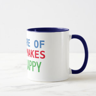 faça mais o que te faz feliz design de caneca de c