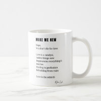 Faça-me novo amor-próprio poema café xícara de chá