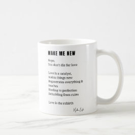 Faça-me novo amor-próprio poema café xícara de chá