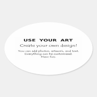 Faça meus próprios adesivos ovais com o logotipo d