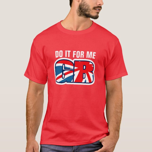 FAÇA-O PARA MIM t-shirt do jaque de união do GB (Frente)