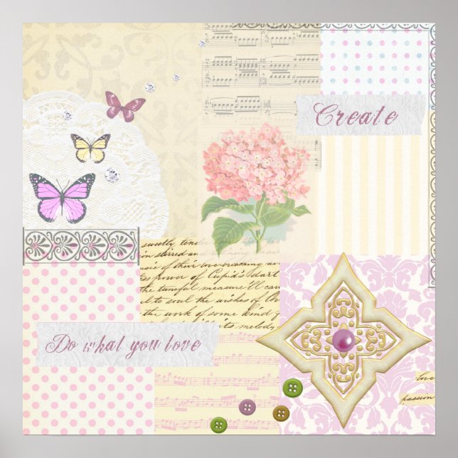 Faça o que você ama - Crie - Girls poster (Frente)
