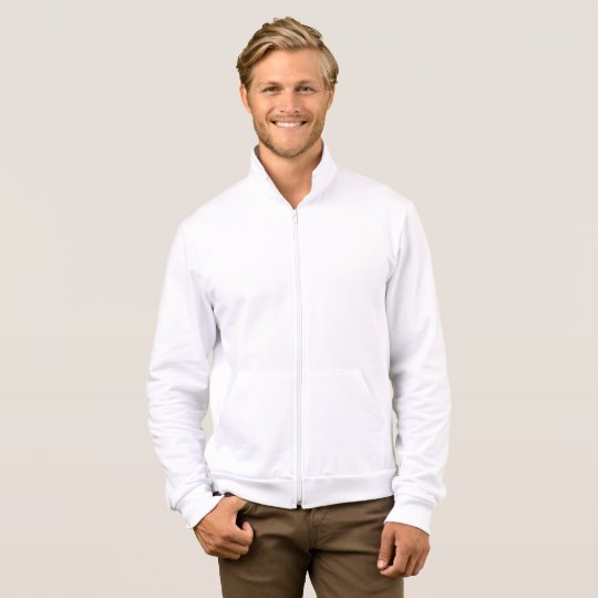 Agasalho masculino de lã de algodão, Branco