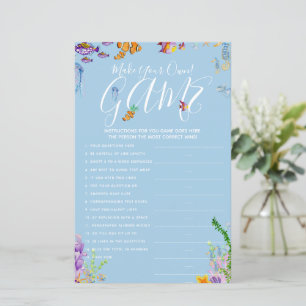 Faça o seu próprio jogo Chá de Bebê Debaixo do Mar