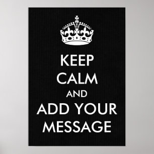 Faça o seu próprio Poster para manter calma