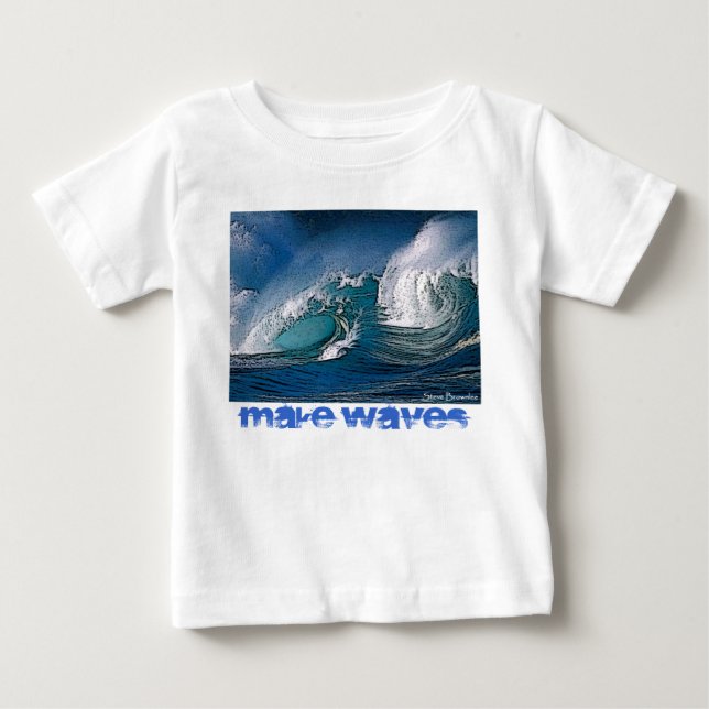 Faça o t-shirt da criança das ondas (Frente)
