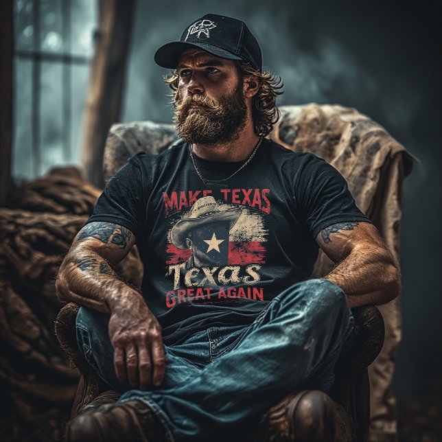 Faça o Texas Grande Novamente Camisa Texas Bandeir (Criador carregado)