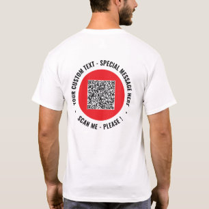 Faça o Upload do Seu Código QR Camiseta Personaliz