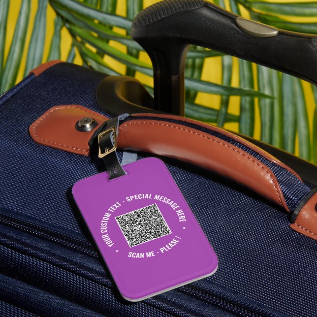 Faça o Upload do Seu Código QR Etiqueta de Bagagem (Frente Insitu 1)