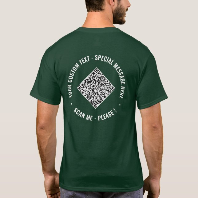 Faça o Upload do Seu Exemplo de Camiseta de Texto  (Verso)