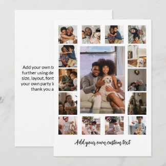 Faça seu próprio cartão personalizado com 15 fotos