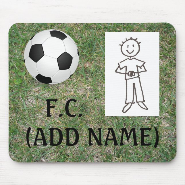 Faça seu próprio clube Mousepad do futebol (Frente)