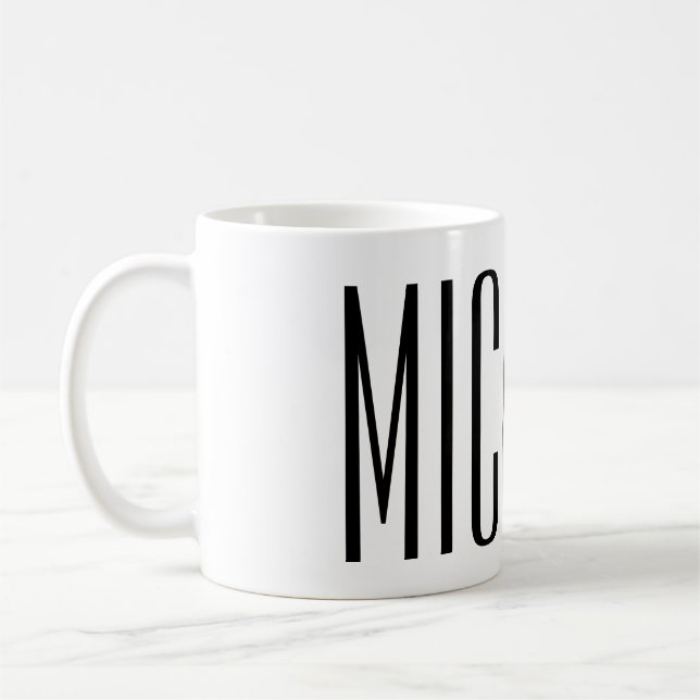 Faça seu próprio nome personalizado canecas de caf (Esquerda)