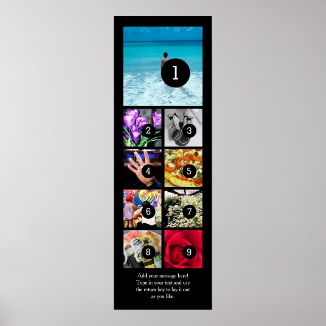 Faça seu próprio Poster de fotos com 9 imagens + t (Frente)
