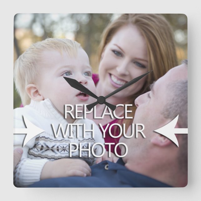 Faça seu próprio relógio de fotos da família (Frente)