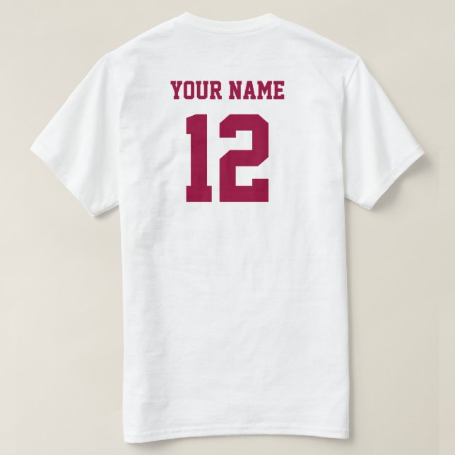 Faça seu próprio t-shirt dos números (Verso do Design)