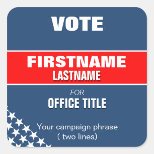 Faça sua campanha com o adesivo quadrado