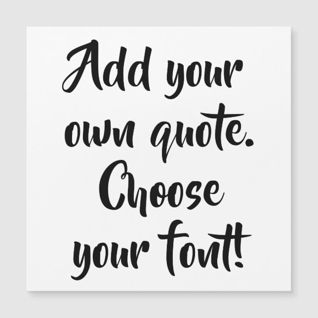 Faça sua própria citação com cartão magnético pers (Frente)