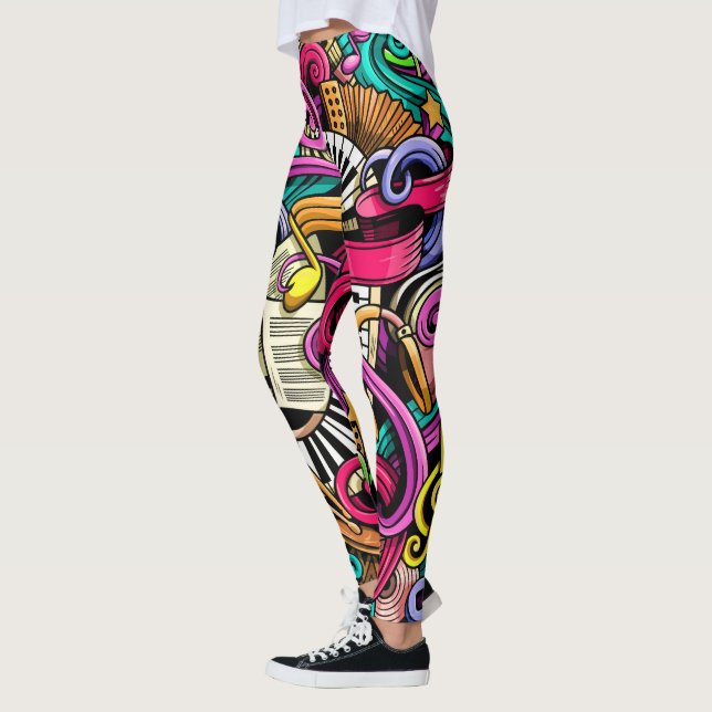 Faça suas próprias leggings de Pop de MÚSICA (Esquerda)