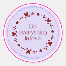 Faça tudo no autocolante do amor