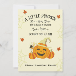 Faça um cartão de chá de fraldas de abóbora no hal