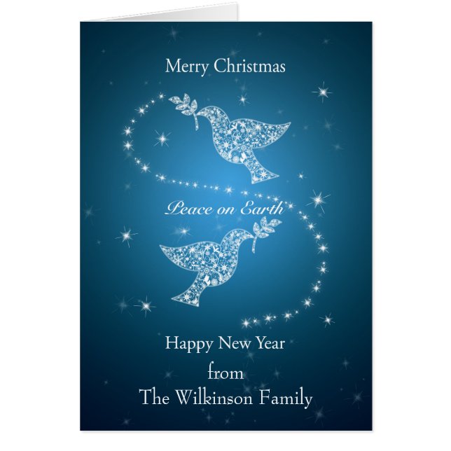 Faça um cartão de família, Doves of Peace Christma (Frente)