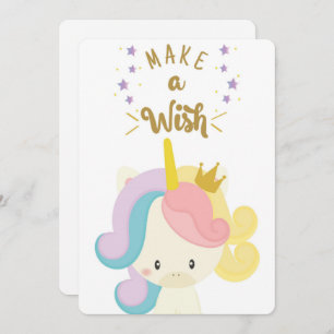 Faça um Cartão de Férias Unicórnio de Aniversário