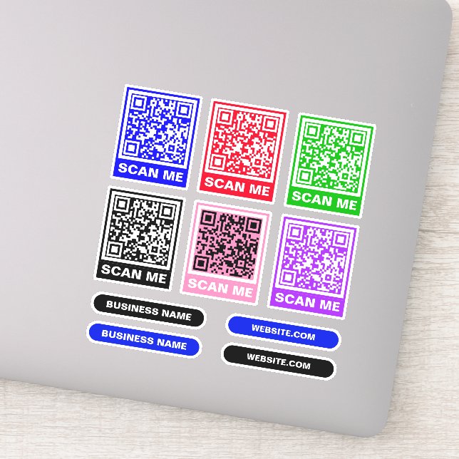 Faça um Código QR Colorido Moderno - 6 Adesivos de (Detalhe)