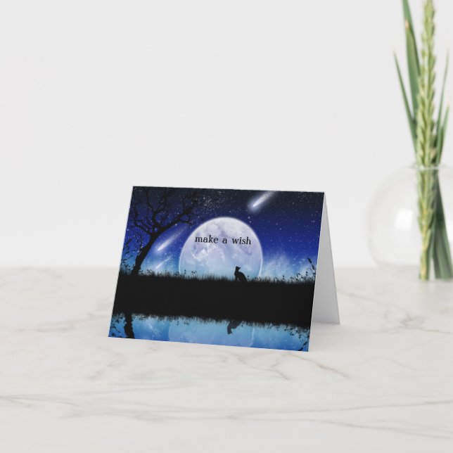 Faça um desejo em um cartão de aniversário da (Frente)