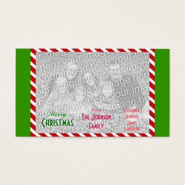 Faça uma foto pessoal da família Feliz Natal (Frente)