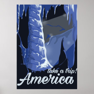 Faça uma viagem Ver poster vintage da América