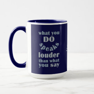 Faça vs. Diga canecas de monograma personalizadas