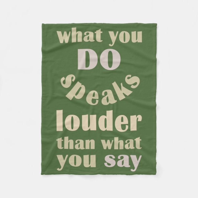 Faça vs. Diga cobertores de velo personalizados (Frente)